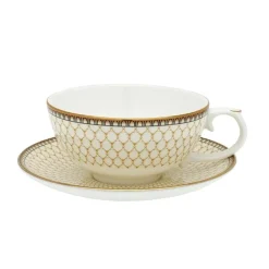 Halcyon Days Antler Trellis Ivory Tea For One- Halcyon Days China|Halcyon Days