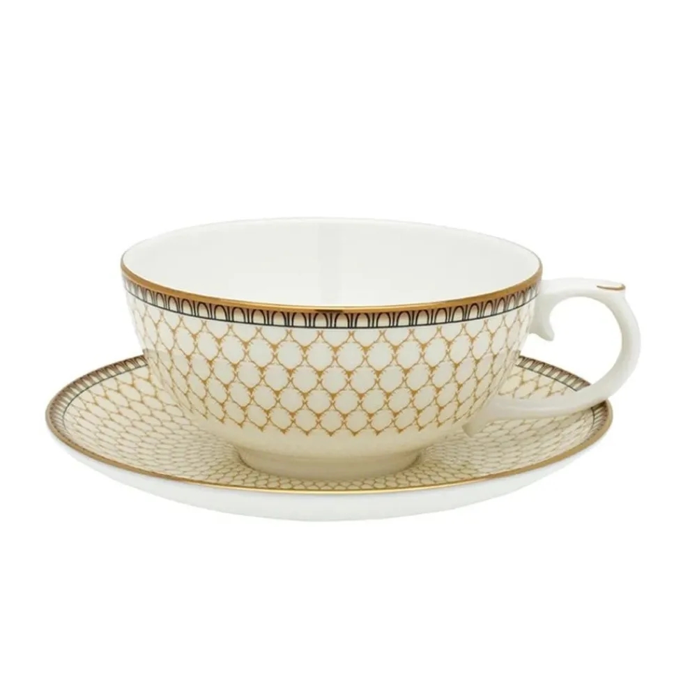 Halcyon Days Antler Trellis Ivory Tea For One- Halcyon Days China|Halcyon Days