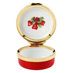 Halcyon Days At Christmas All Roads Lead Home Enamel Box- Halcyon Days Enamels