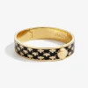 Halcyon Days Bee Sparkle Trellis Black & Gold Hinged Bangle- Bracelets & Bangles