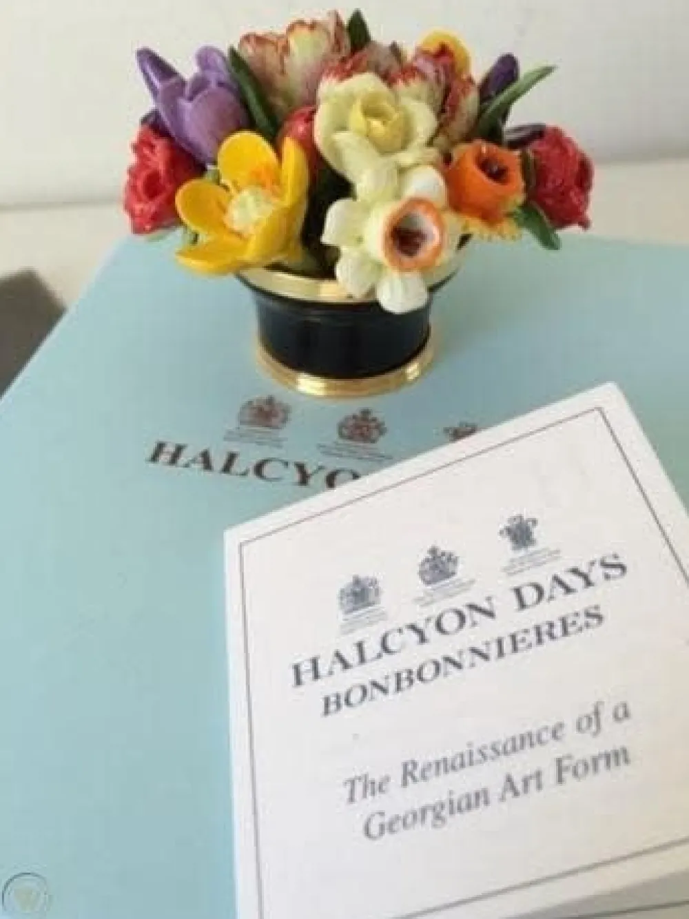Halcyon Days English Garden Floral Enamel- Halcyon Days Enamels