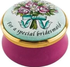 Halcyon Days For a Special Bridesmaid Trinket Box- Halcyon Days Enamels