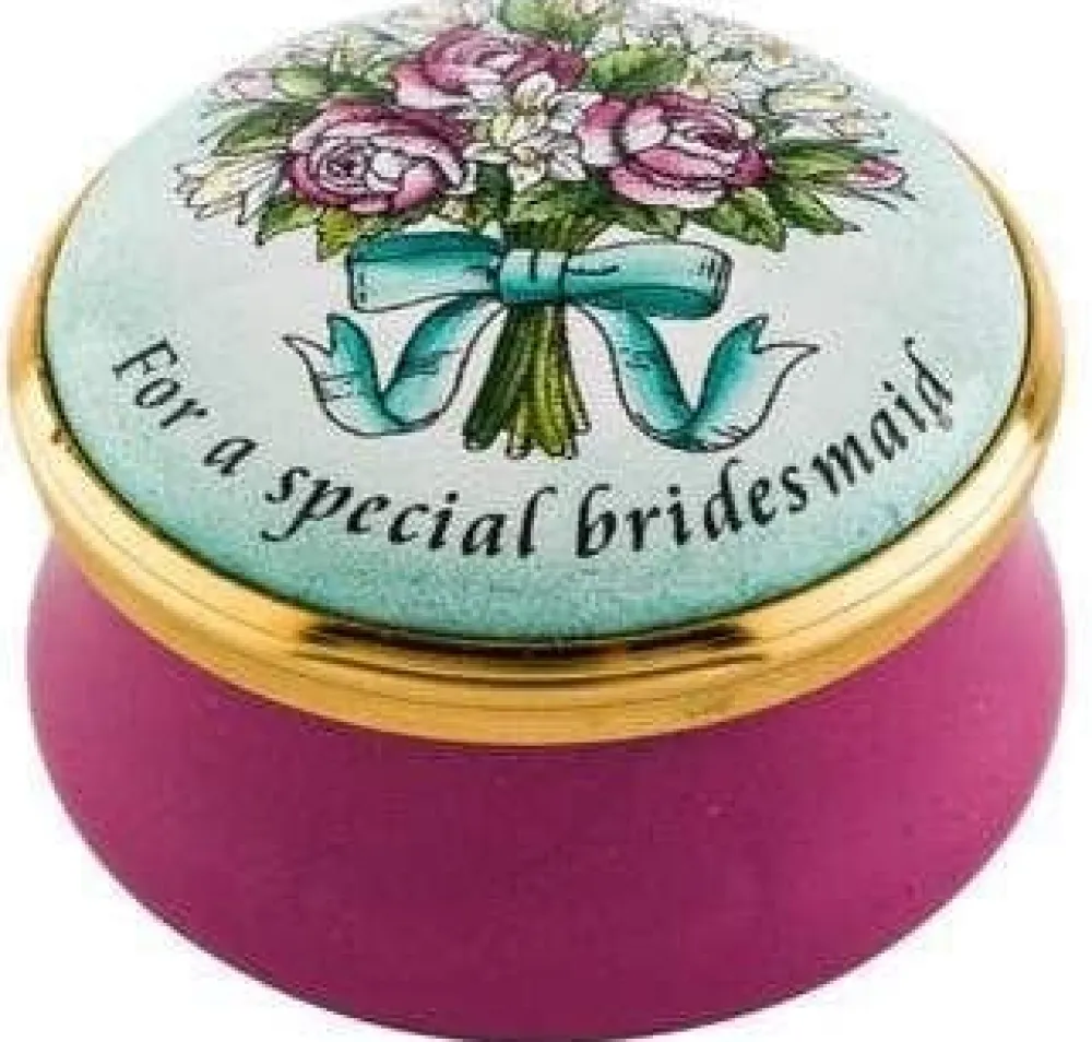 Halcyon Days For a Special Bridesmaid Trinket Box- Halcyon Days Enamels