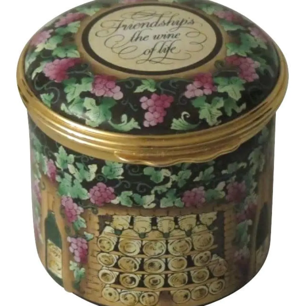 Halcyon Days Friendship Is the Wine of Life Box- Halcyon Days Enamels
