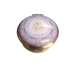 Halcyon Days Happy Birthday 2009 Trinket Box- Halcyon Days Enamels