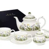 Halcyon Days Highgrove Wildflower Tea for Two Set- King Charles Iii|Halcyon Days China
