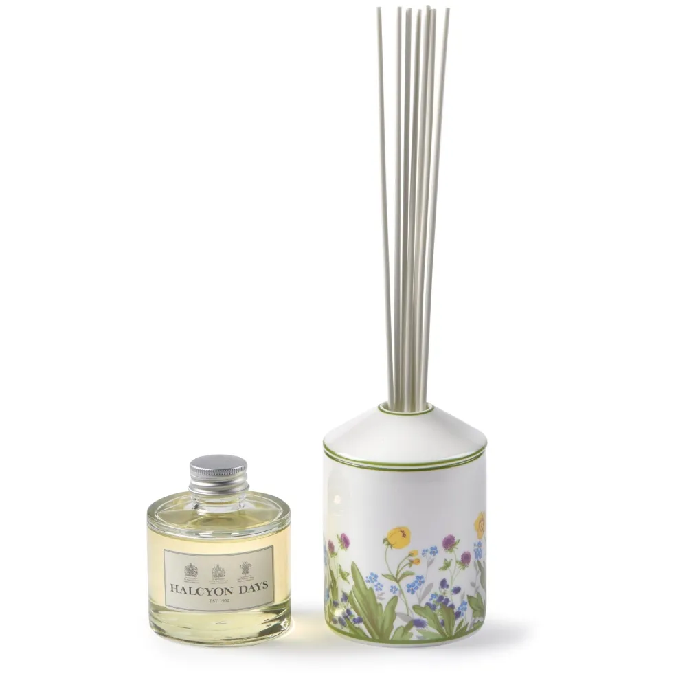 Halcyon Days Highgrove Wildflower Fresh Cut Grass Scented Diffuser- Home Fragrance|King Charles Iii