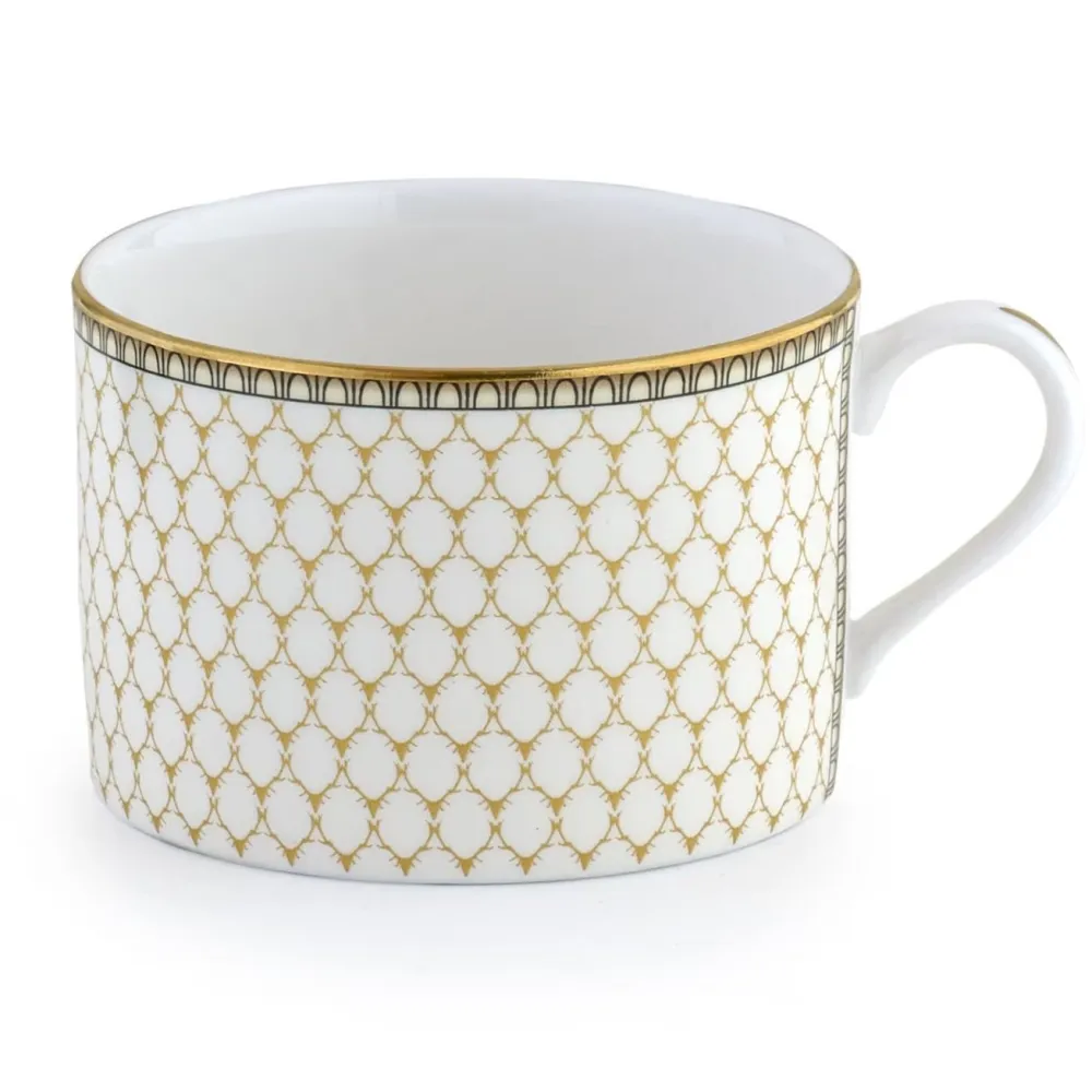 Halcyon Days Ivory Antler Trellis Teacup & Saucer- Halcyon Days China|Halcyon Days