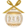 Halcyon Days King Charles Coronation Gold 4" Bauble- King Charles Iii|Halcyon Days China