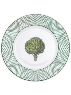 Halcyon Days Kitchen Garden Artichoke Trellis Dinner Plate- Halcyon Days China|Halcyon Days