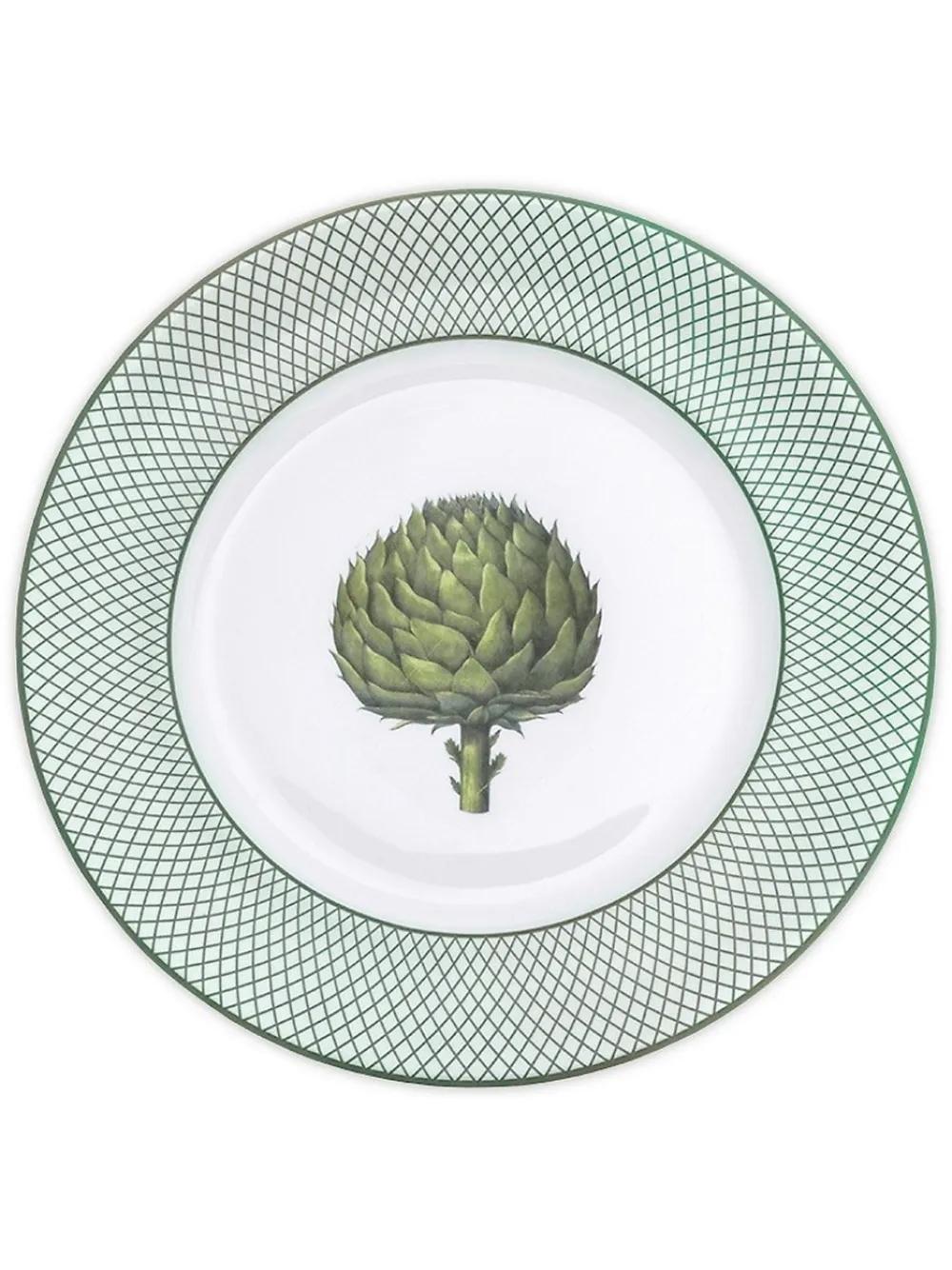 Halcyon Days Kitchen Garden Artichoke Trellis Dinner Plate- Halcyon Days China|Halcyon Days