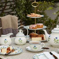Halcyon Days Nina Campbell Marguerite Blue Creamer- Halcyon Days|Creamers & Sugar Bowls