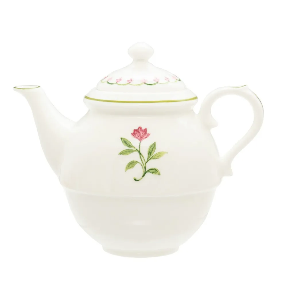 Halcyon Days Nina Campbell Marguerite Pink Tea for One- Halcyon Days China|Halcyon Days