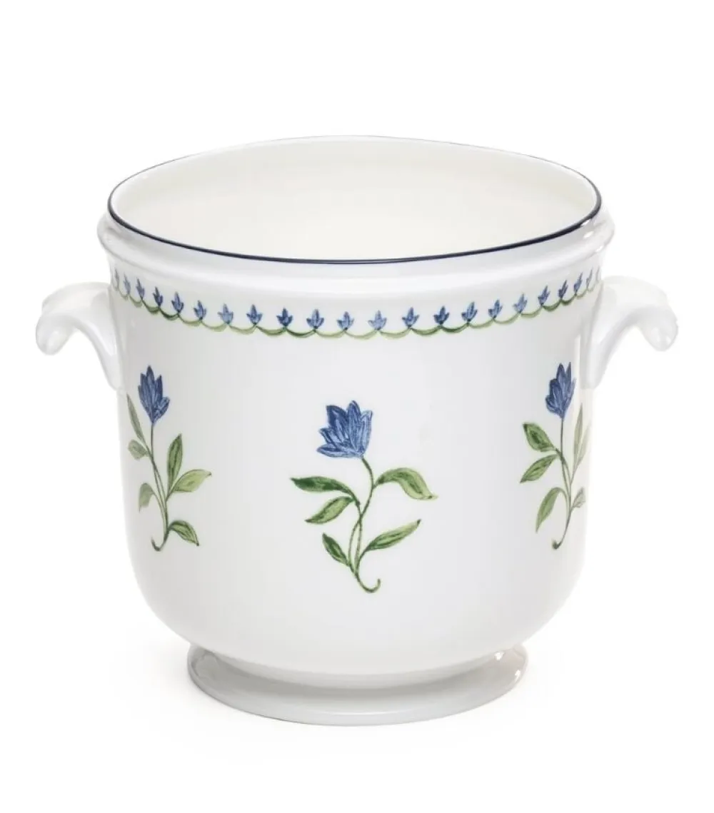 Halcyon Days Nina Campbell Marguerite Handled Cachepot- Home Accents|Halcyon Days China