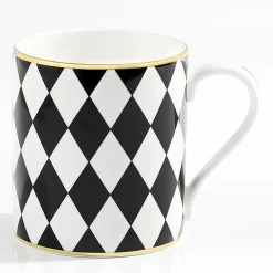Halcyon Days Parterre Black Mug- Halcyon Days China|Halcyon Days