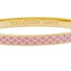 Halcyon Days Salamander Pink & Gold Hinged Skinny Bangle- Bracelets & Bangles
