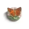 Halcyon Days Silver Washed Fritillary Trinket Box- Halcyon Days Enamels