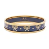 Halcyon Days Tennis Navy & Gold Small Bangle- Bracelets & Bangles