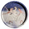 Halcyon Days Waltz of the Snowflakes Round Birchwood Tray- Trays|Halcyon Days