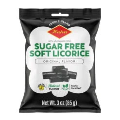 Halva European Style Sugar-Free Black Licorice Bag- Sweets
