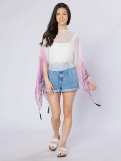 Heather Recycled Bottle Poncho- Scarves & Wraps