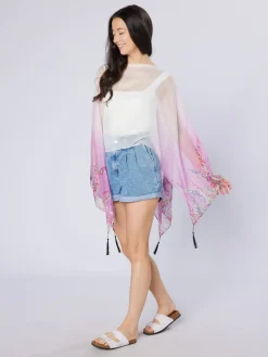 Heather Recycled Bottle Poncho- Scarves & Wraps