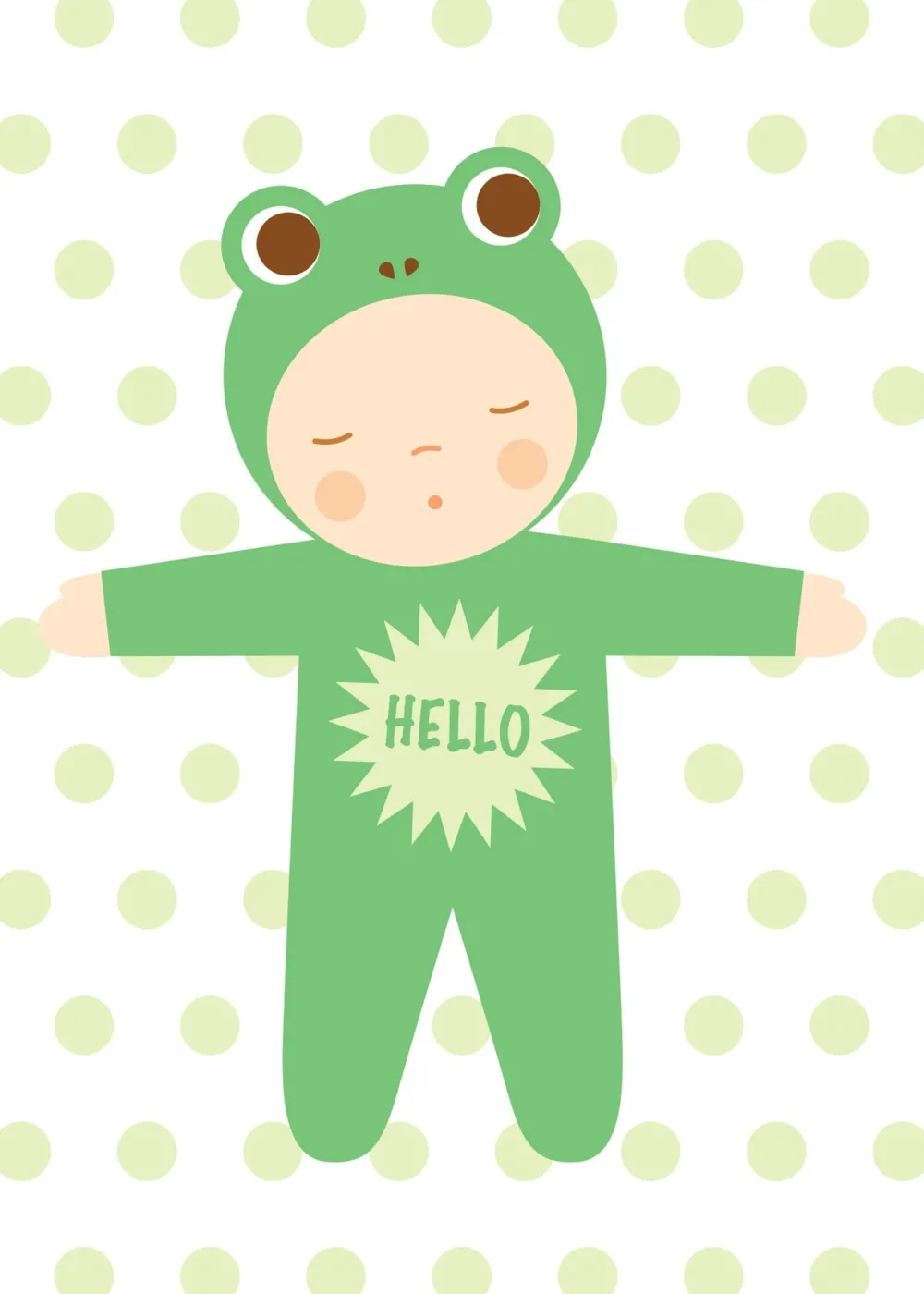 Hello Baby New Baby Card- Greeting Cards