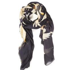 Heron Charcoal Scarf- Scarves & Wraps