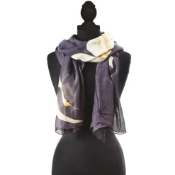 Heron Charcoal Scarf- Scarves & Wraps