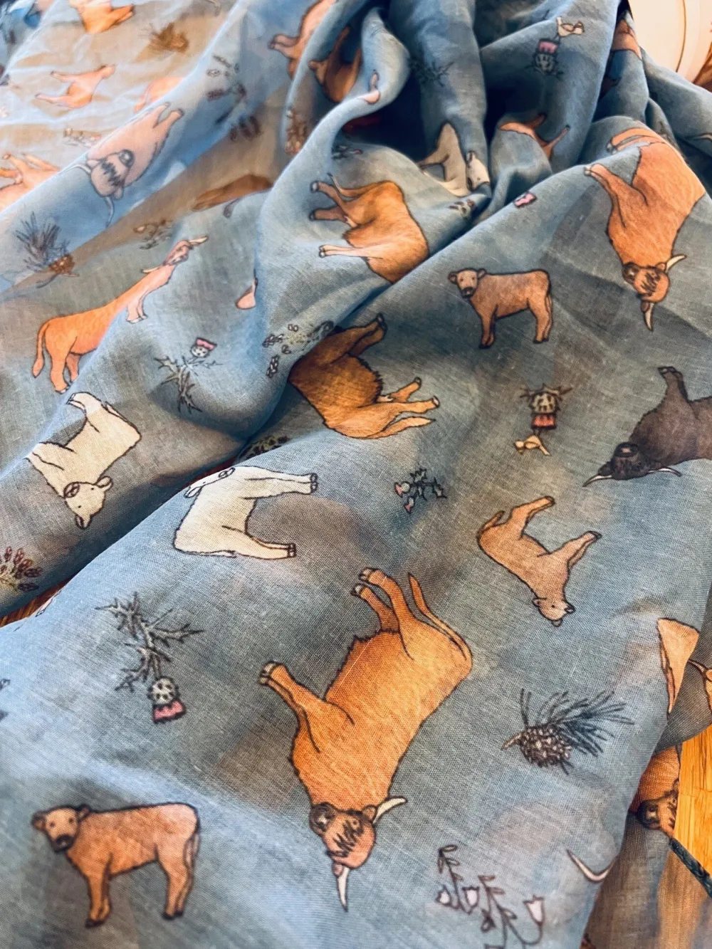 Highland Cows Recycled Bottle Scarf- Scarves & Wraps