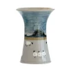 Highland Stoneware Sheep Small Cylinder Vase- Vases|Highland Stoneware