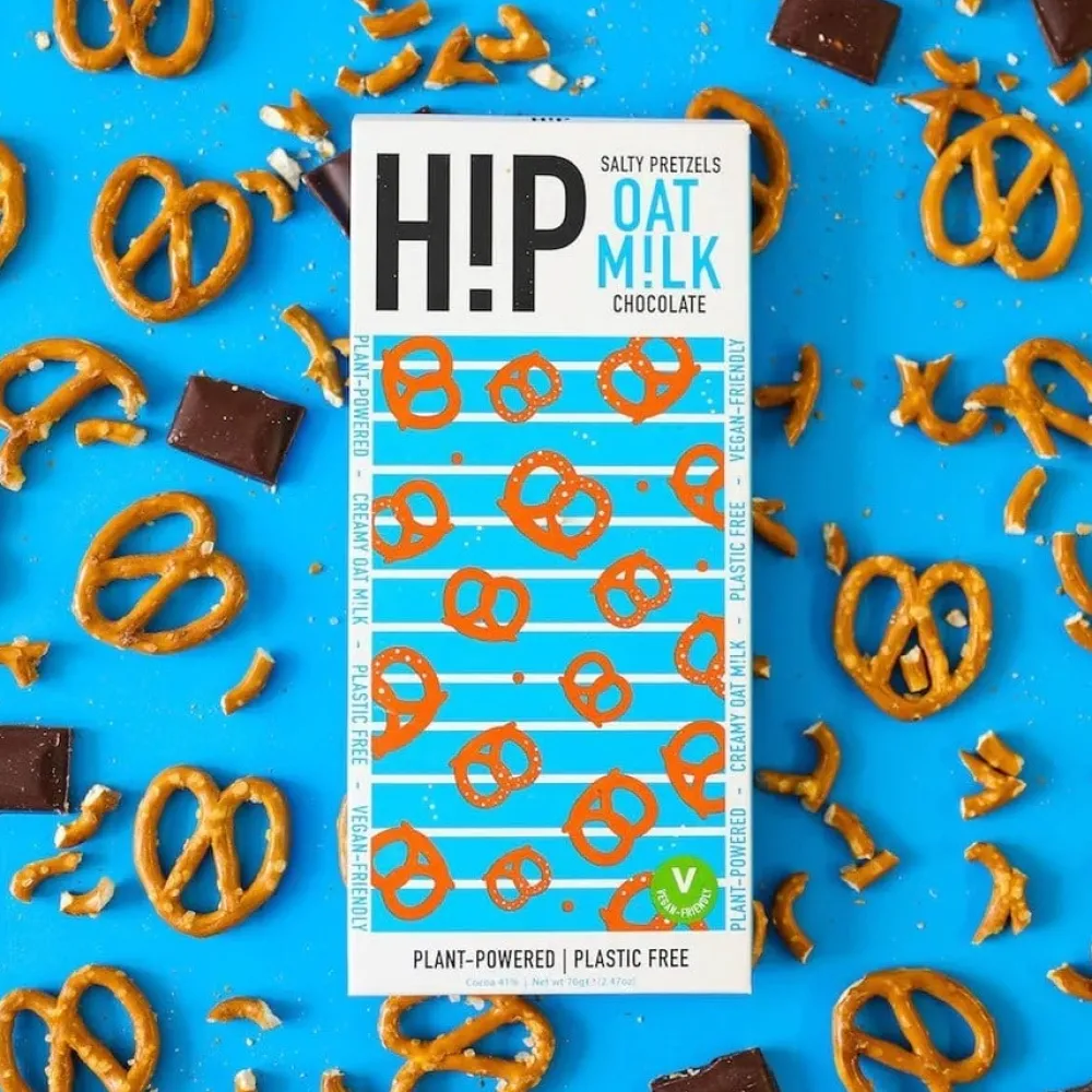 Hip Salty Pretzels Oat Milk Chocolate Bar- British Chocolate