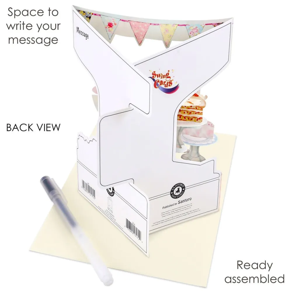 Home Baked Cakes Swing Card- Greeting Cards