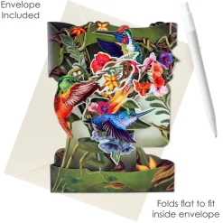 Hummingbirds Swing Card- Greeting Cards