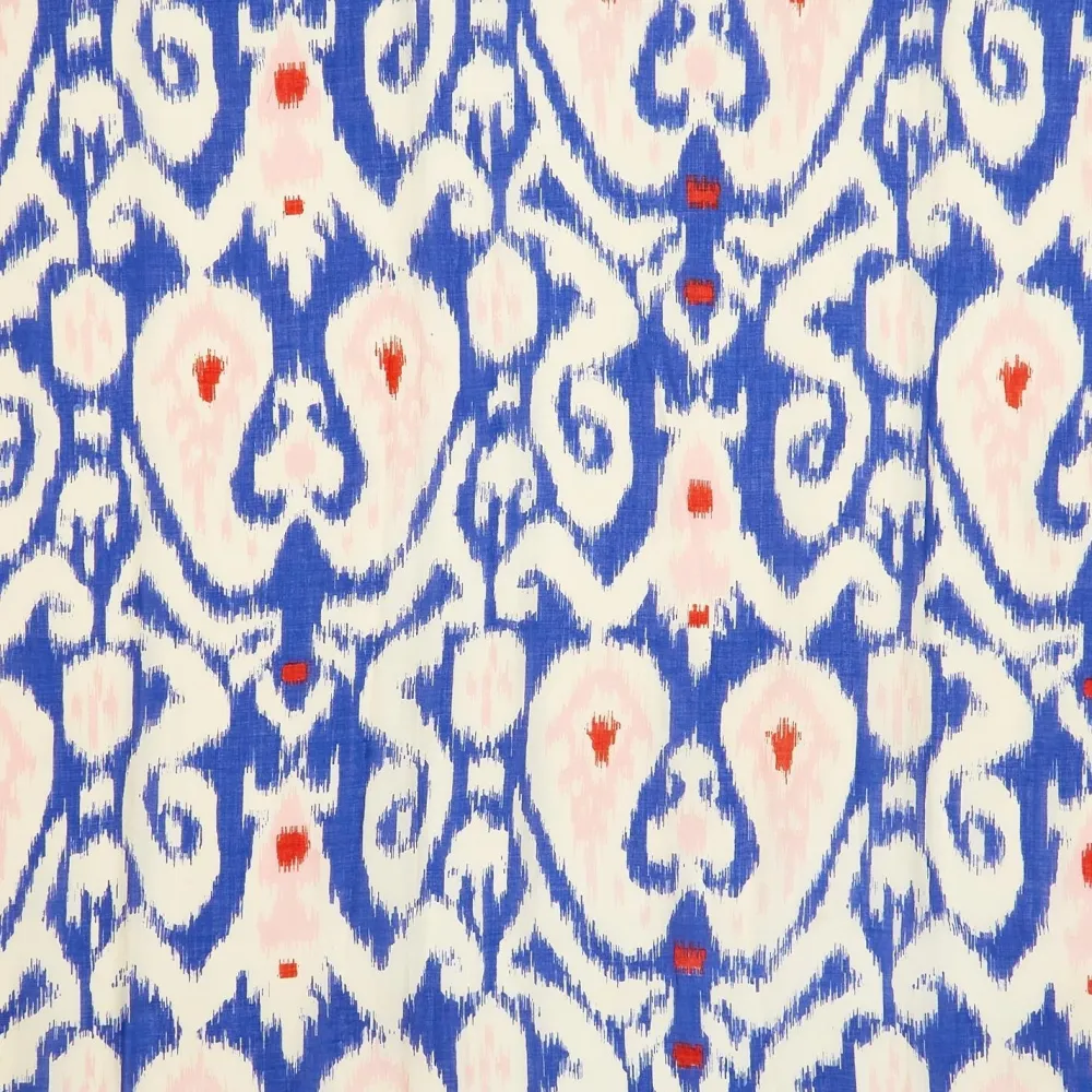 Ikat Print Blue Short Kimono- Robes, Nightgowns & Dresses