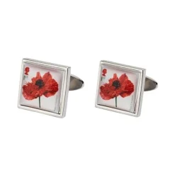 Imperial War Museum Poppy Cufflinks- Cufflinks & Men's Accessories