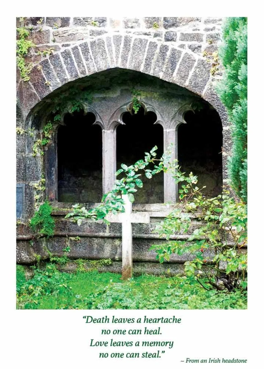 Irish Headstone Sympathy Card- Greeting Cards