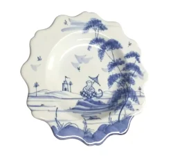 Isis Ceramics Blue Playful Monkeys Scalloped Tea Plate (Clement)- Isis Ceramics|Tea Plates