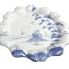 Isis Ceramics Blue Playful Monkeys Fluted Plate (Clement)- Isis Ceramics|Serving Plates