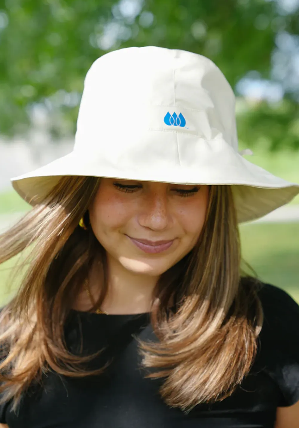 Ivory Rain Cap Bucket Hat- Hats|Rainwear & Umbrellas