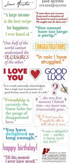 Jane Austen Quotable Notable Greeting Card- Cultural Icons|Greeting Cards