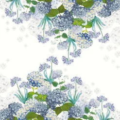 Jardin de Bretagne Bleu 67" Square Tablecloth- Tablecloths