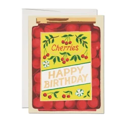 Jar of Cherries Birthday Card- Greeting Cards