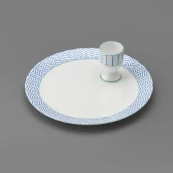 Jo Deakin Ebb Blue & Turquoise Tea Plate- Tea Plates
