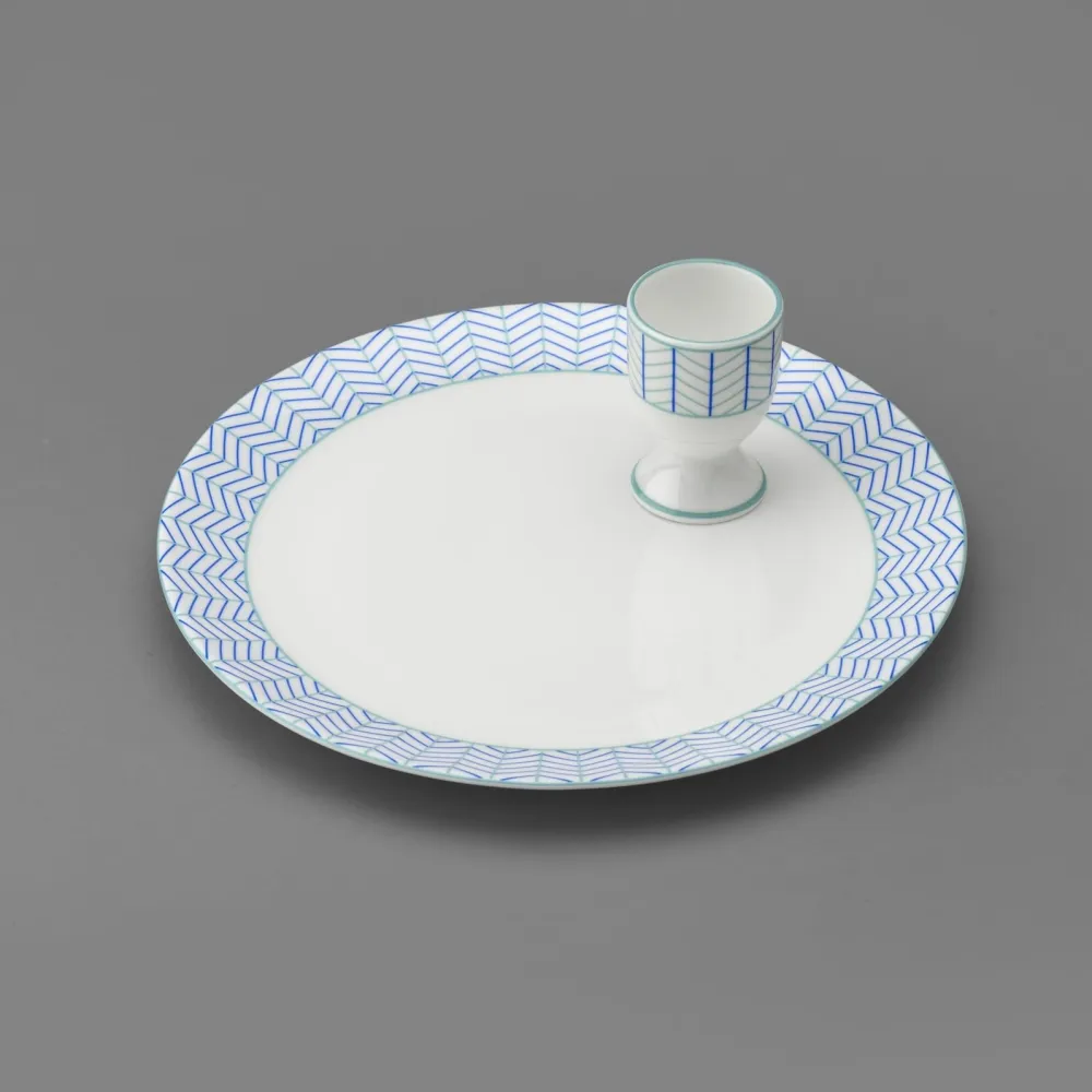 Jo Deakin Ebb Blue & Turquoise Tea Plate- Tea Plates