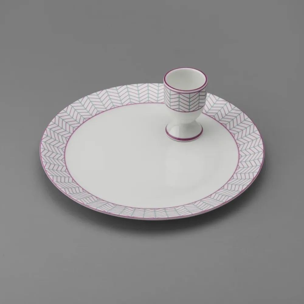 Jo Deakin Ebb Pink & Turquoise Tea Plate- Tea Plates