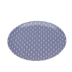 Jo Deakin Gatsby Tea Plate (Blue & Blush Pink)- Tea Plates
