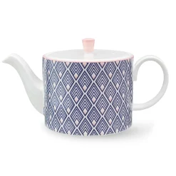 Jo Deakin Gatsby Teapot in Blue & Blush Pink- Teapots