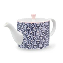 Jo Deakin Gatsby Teapot in Blue & Blush Pink- Teapots