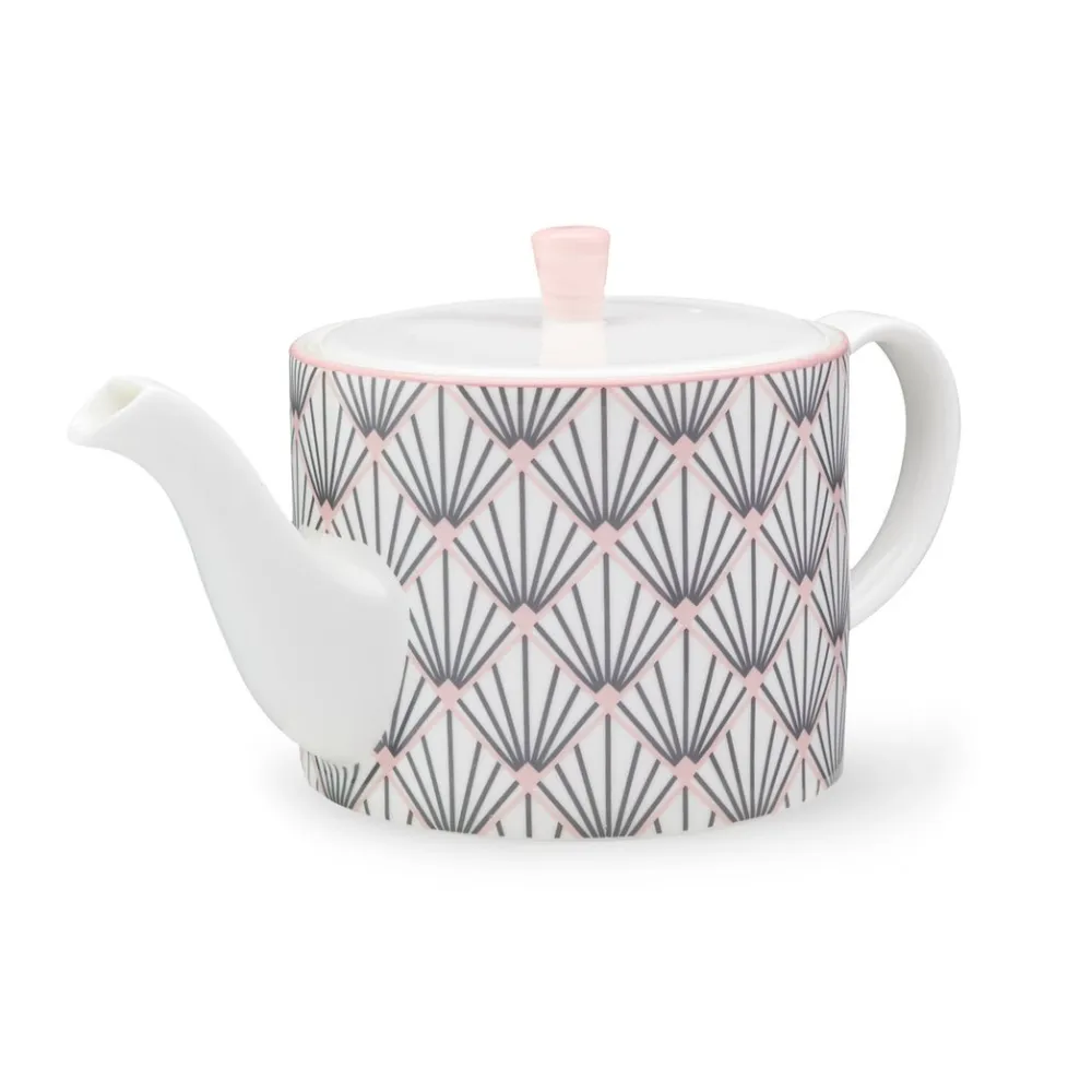 Jo Deakin Zighy Teapot in Grey & Blush Pink- Teapots